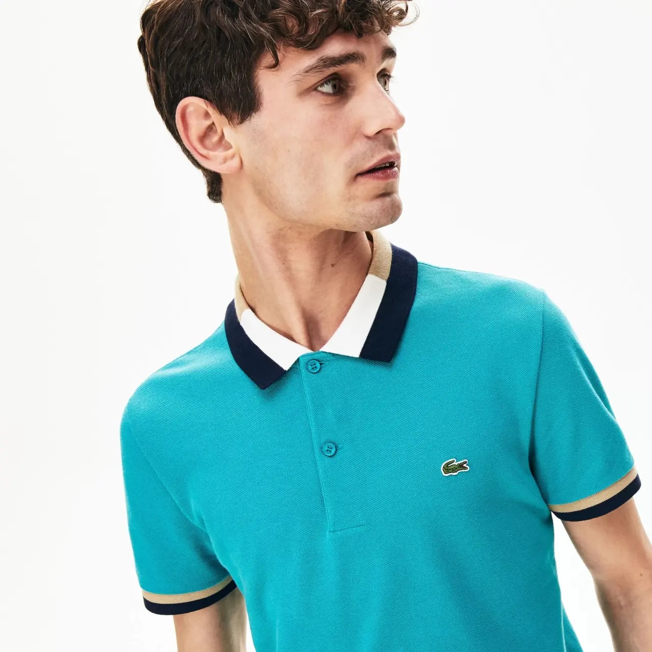 Áo Lacoste Men's Contrast Cotton Polo Shirt PH5095-XN3 — ảnh 4