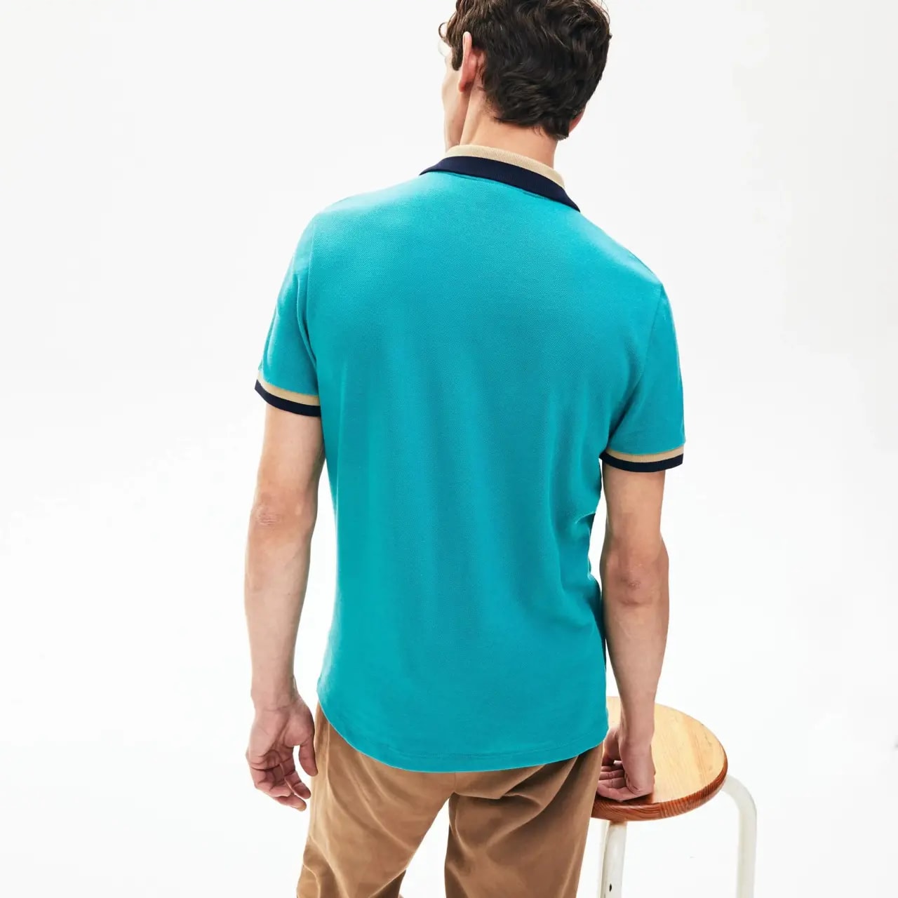 Áo Lacoste Men's Contrast Cotton Polo Shirt PH5095-XN3 — ảnh 3