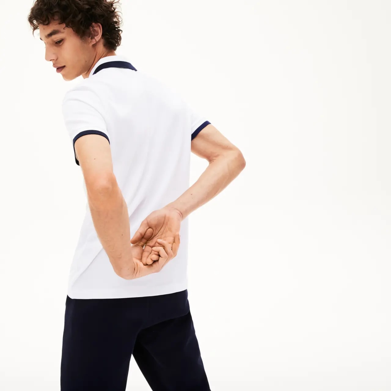 Áo Lacoste Men's Contrast Cotton Polo Shirt PH5095-TU8 — ảnh 4