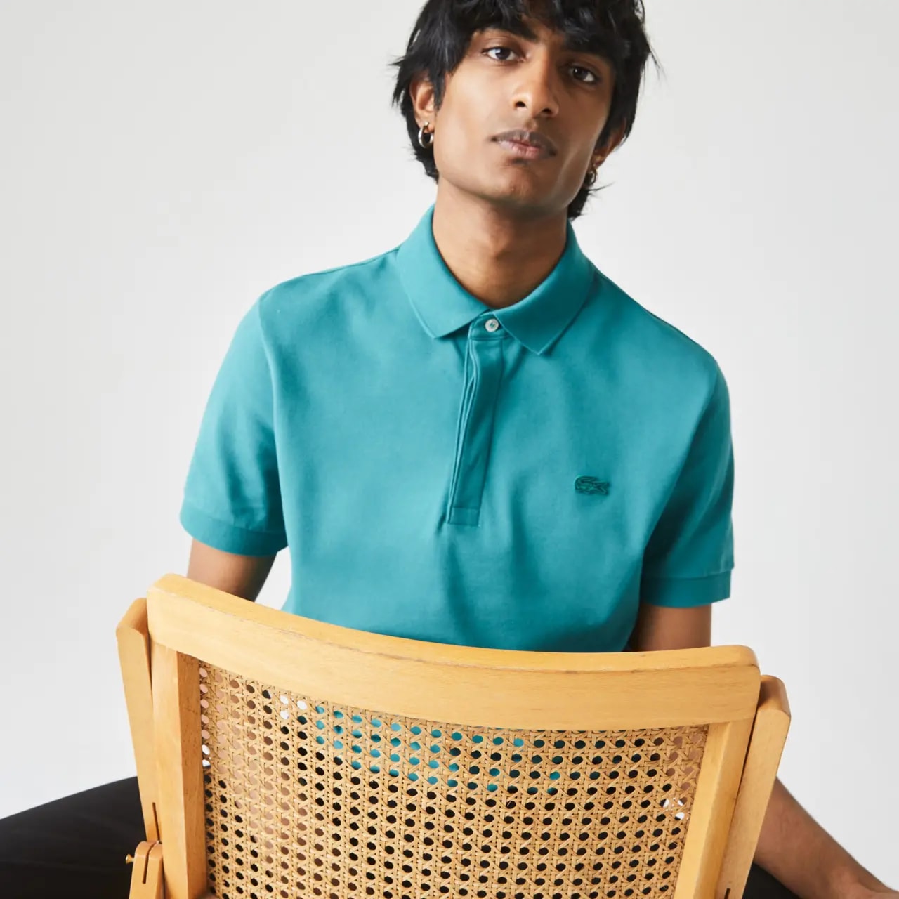 Áo Lacoste Paris Polo Regular Fit Stretch 'Blue' PH5522-F5T — ảnh 2