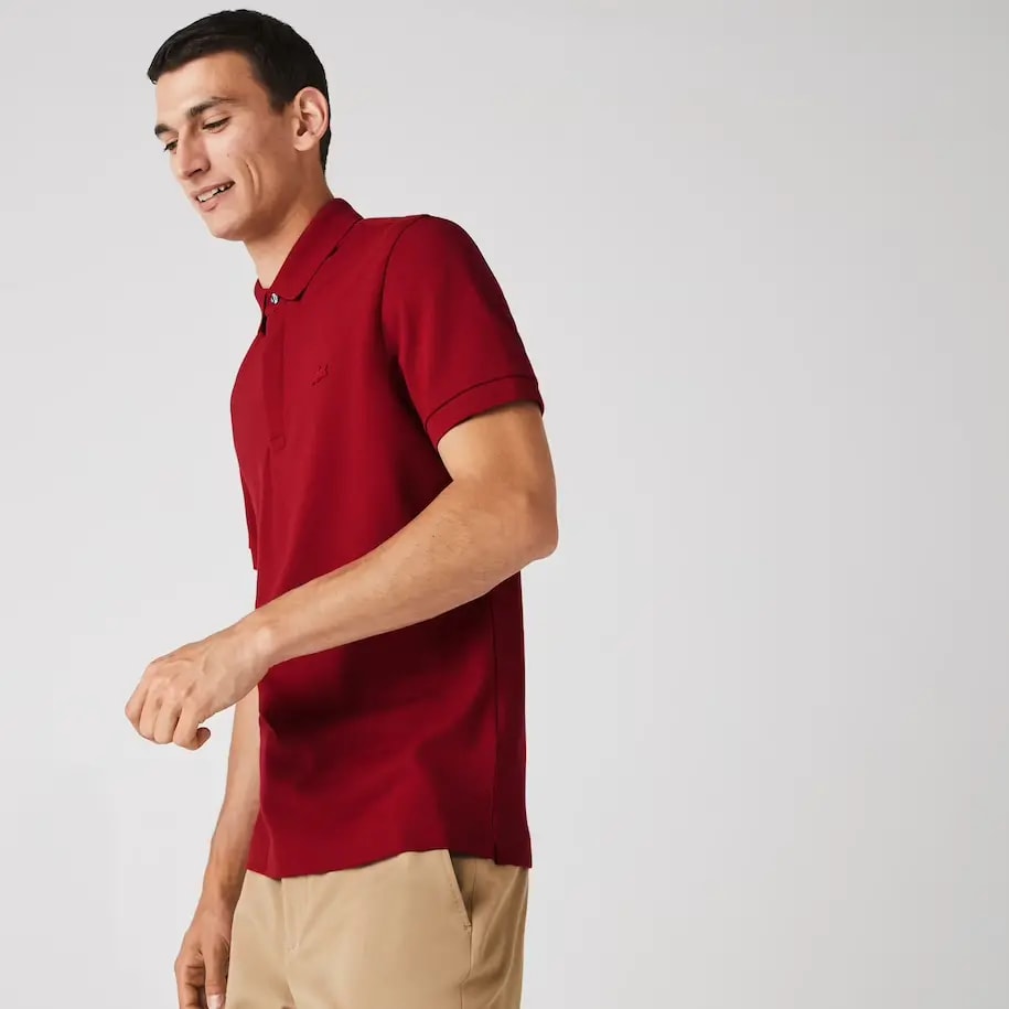 Áo Men's Lacoste Paris Polo Shirt Regular Fit Stretch Cotton Piqué PH5522-Z1Q — ảnh 4