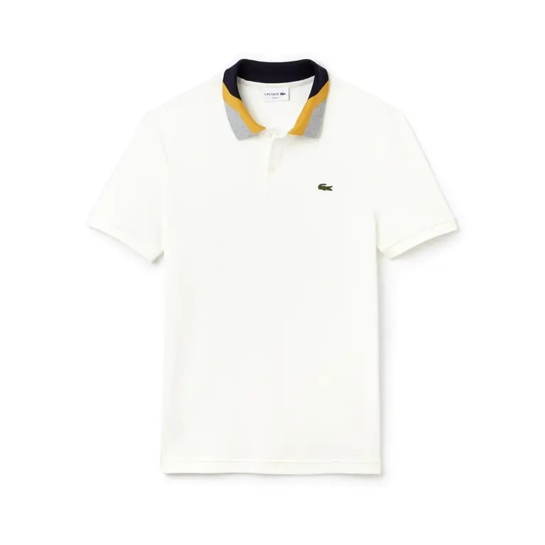 Áo Lacoste Slim Fit Colourblock Striped Knop Piqué Polo Shirt — kich-thuoc: 4-m
