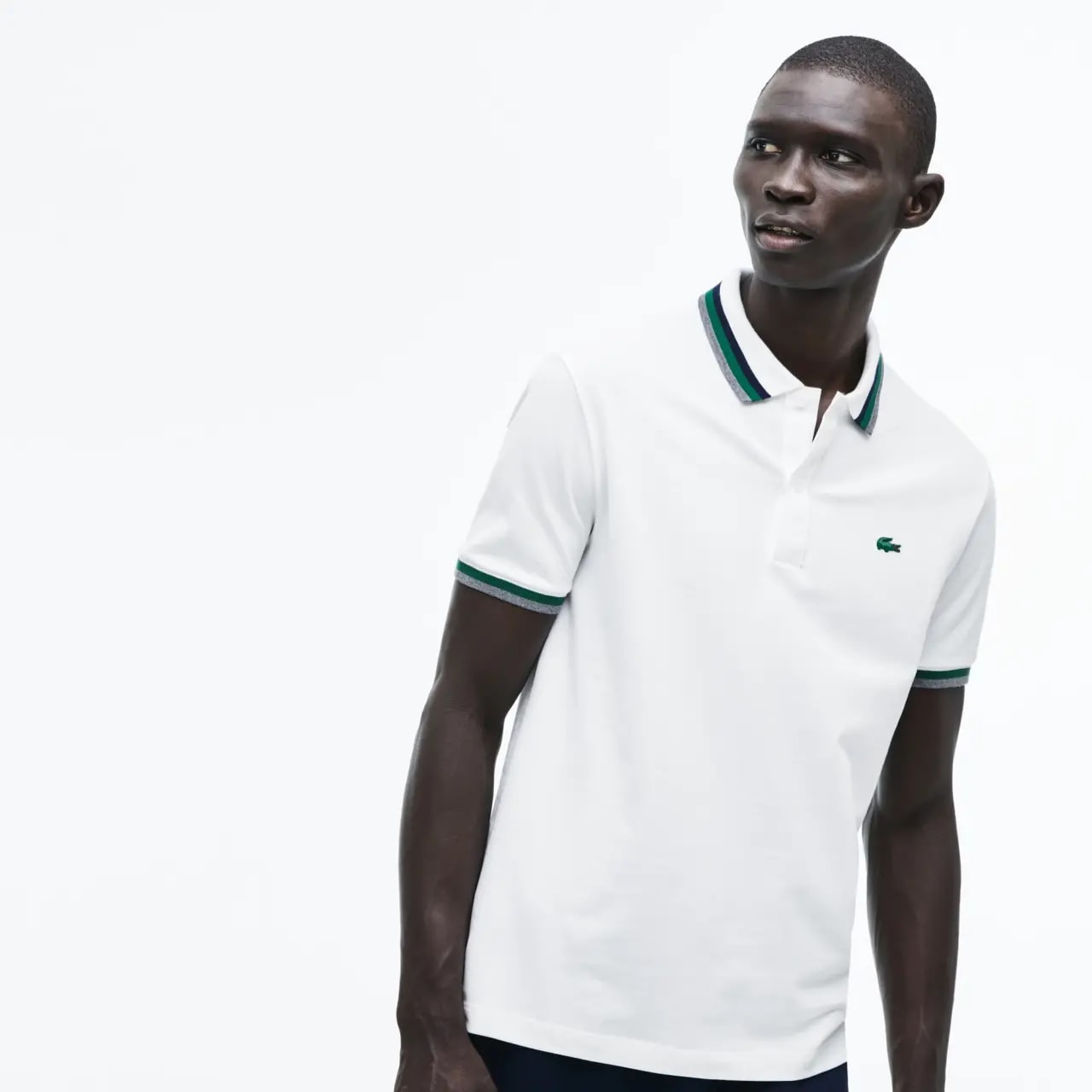 Áo Lacoste Slim Fit Contrast Accents Stretch Pima Piqué Polo — ảnh 2