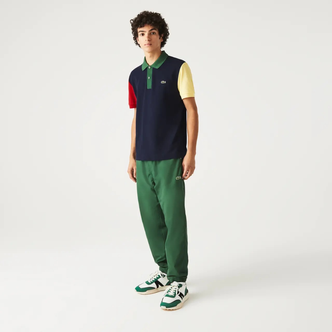 Áo Lacoste Colorblock Cotton Petit Piqué 'Navy Blue Red' PH9536-821 — ảnh 3
