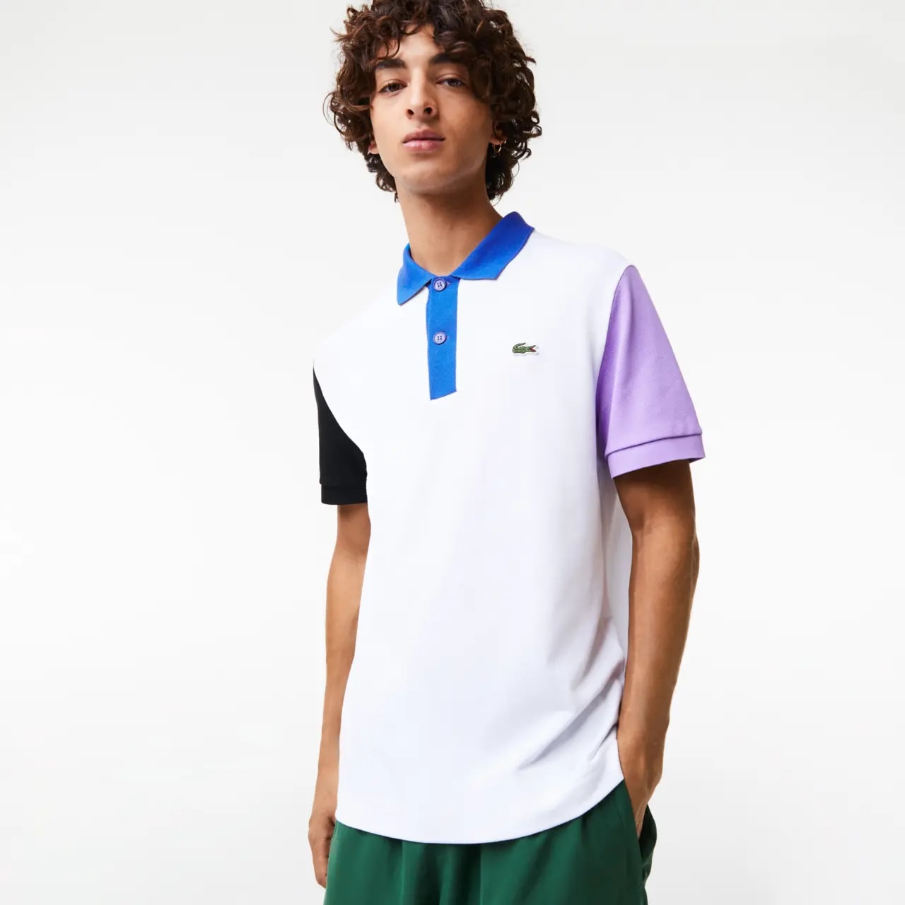 Áo Lacoste Colour Block Petit Piqué 'White Black' PH9536-LUC — ảnh 2