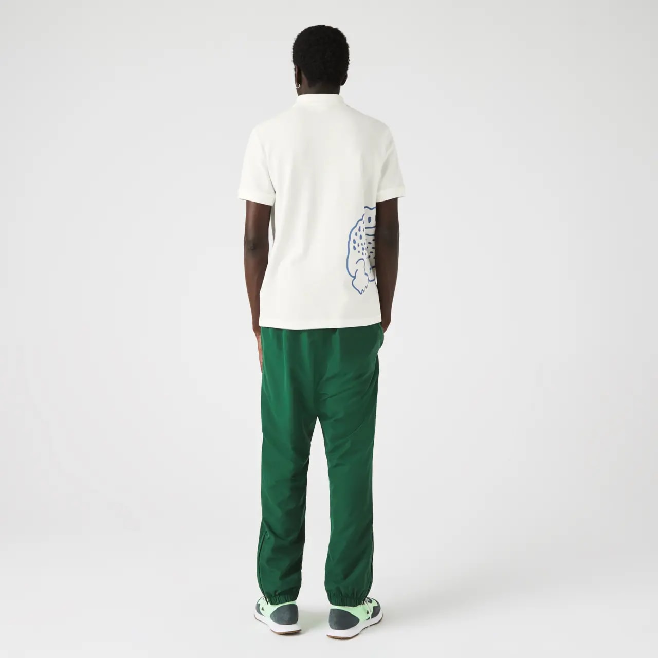 Áo Lacoste Men's Crocodile Print White Polo Shirt PH9739-70V — ảnh 4