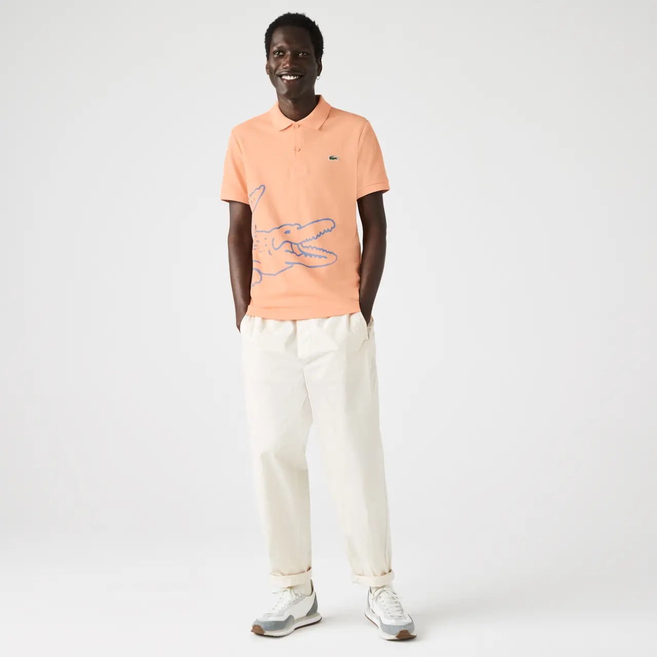 Áo Lacoste Regular Fit Crocodile Print Polo PH9739-HEB — ảnh 2