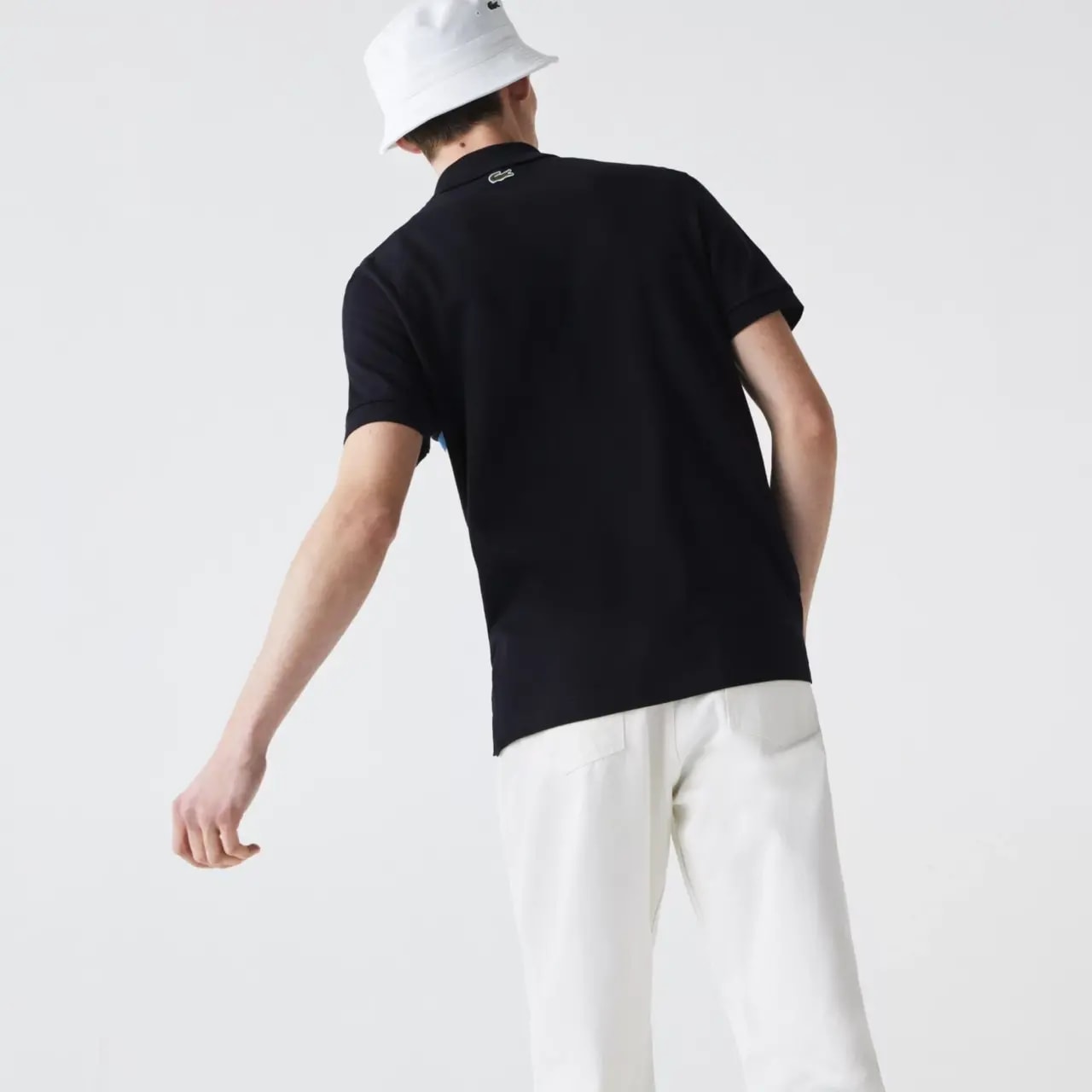 Áo Lacoste Men's Heritage Regular Fit Badge Cotton Pique Polo Shirt PH9764-HDE — ảnh 4