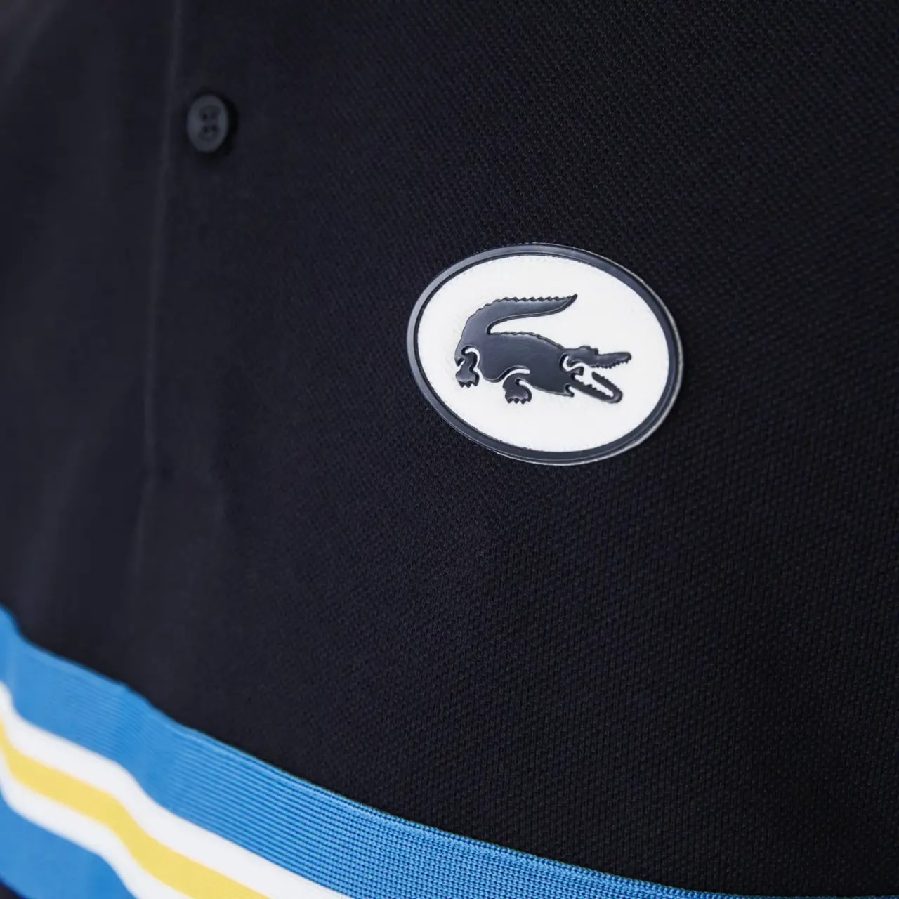 Áo Lacoste Men's Heritage Regular Fit Badge Cotton Pique Polo Shirt PH9764-HDE — ảnh 3