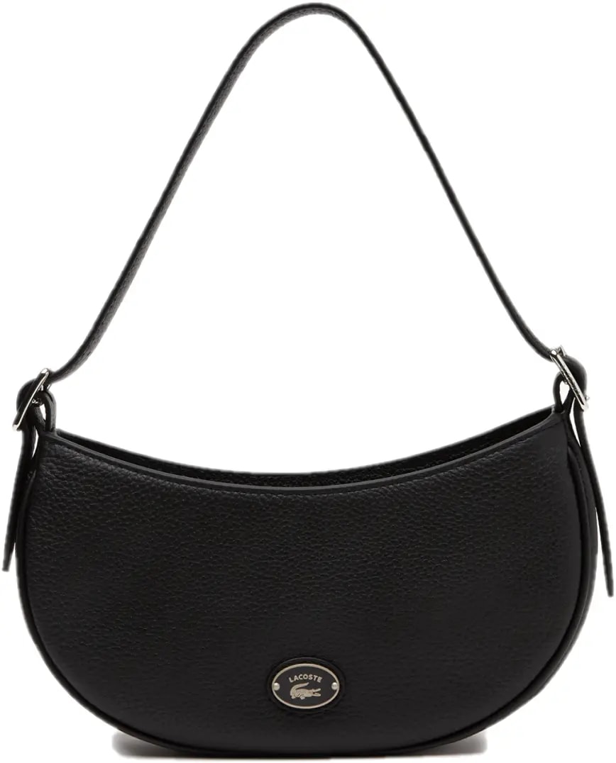 Túi Lacoste Top Grain Leather Half Moon 'Black' NF4161G53G-000 — kich-thuoc: 26-x-12-5-x-6-5-cm