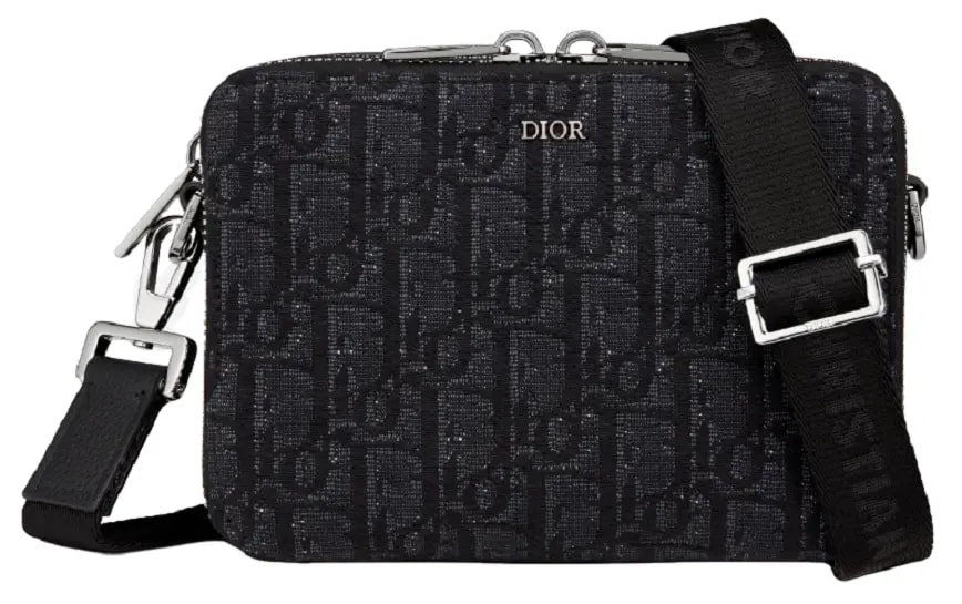 Túi Dior Pouch Shoulder Strap 'Black Oblique' 2OBBC119YSE-H03E — kich-thuoc: 17-x-12-5-x-5-cm