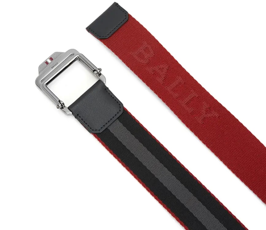 Thắt Lưng Bally Casual 'Black Red' CONNOR-35-M-90 — ảnh 2