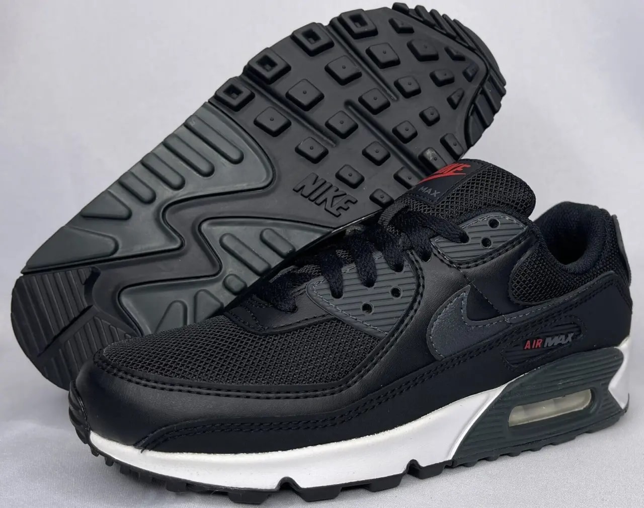 Giày Nike Air Max 90 'Black University Red' DH4095-001 — ảnh 3