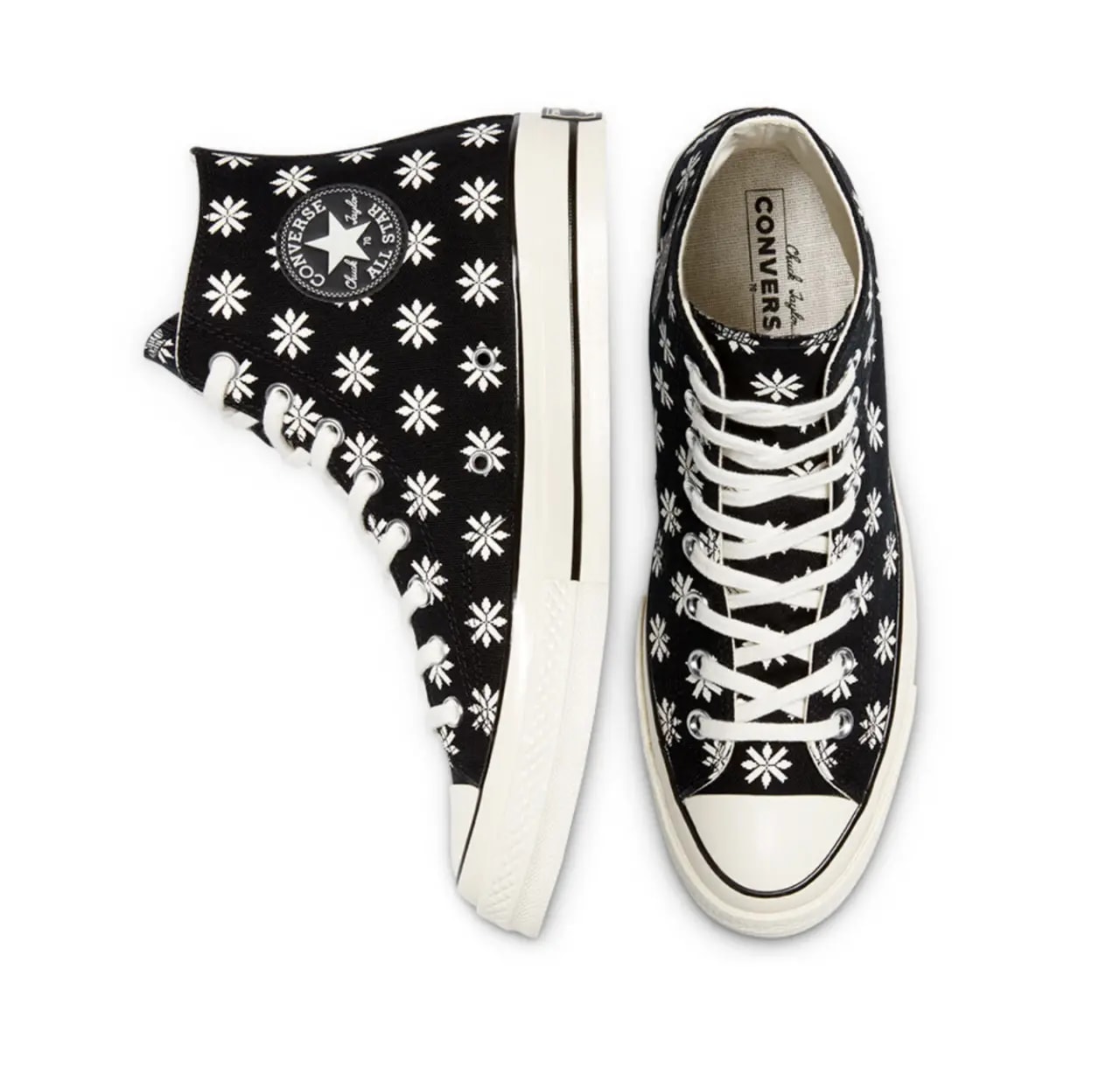 Giày Converse Chuck 70 High 'Holiday Sweater Black' 169534C — ảnh 5