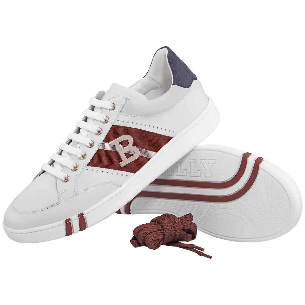 Giày Bally Wilsy Leather Low-top 'White' 6231624 — ảnh 2