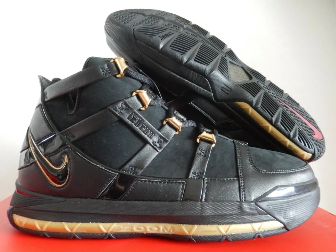 Giày Nike Zoom LeBron 3 Retro 'Metallic Gold' 2018 AO2434-001 — ảnh 4