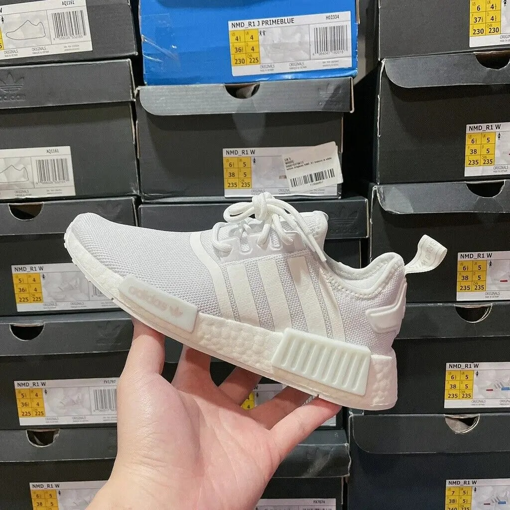 Giày Adidas NMD R1 Refined J 'White Grey' H02334 — ảnh 4