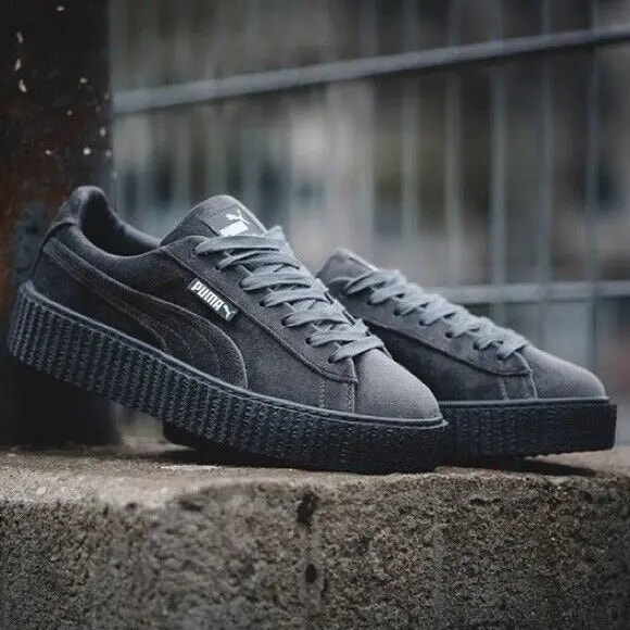 Giày Puma Fenty Rihanna Velvet Creepers 'Grey' 364466-03 — ảnh 4