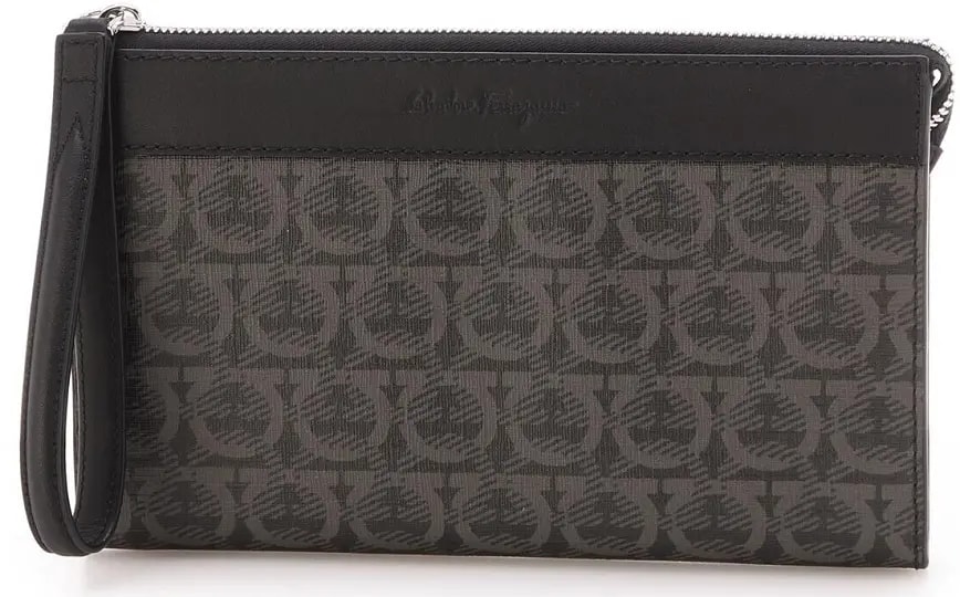 Túi Salvatore Ferragamo Men's 'Black Grey' 24A222-716585 — kich-thuoc: 17-x-2-x-25-cm