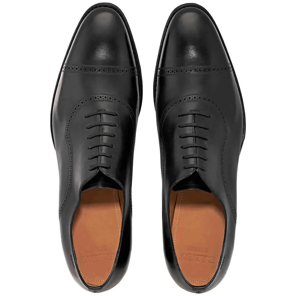 Giày Bally Scanio Leather Lace-up Oxford 'Black' 6193756 — ảnh 3