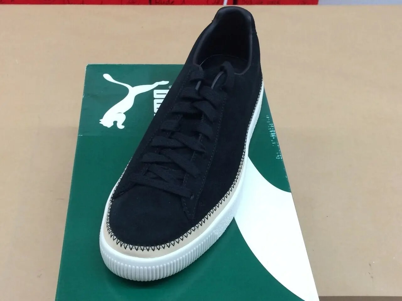 Giày Puma Suede Trim PRM 'Black' 369992-01 — ảnh 4