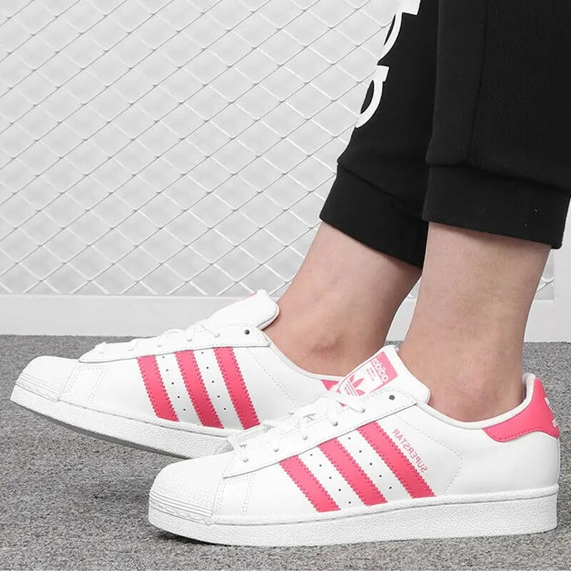 Giày Adidas Superstar J 'White Real Pink' CG6608 — ảnh 2