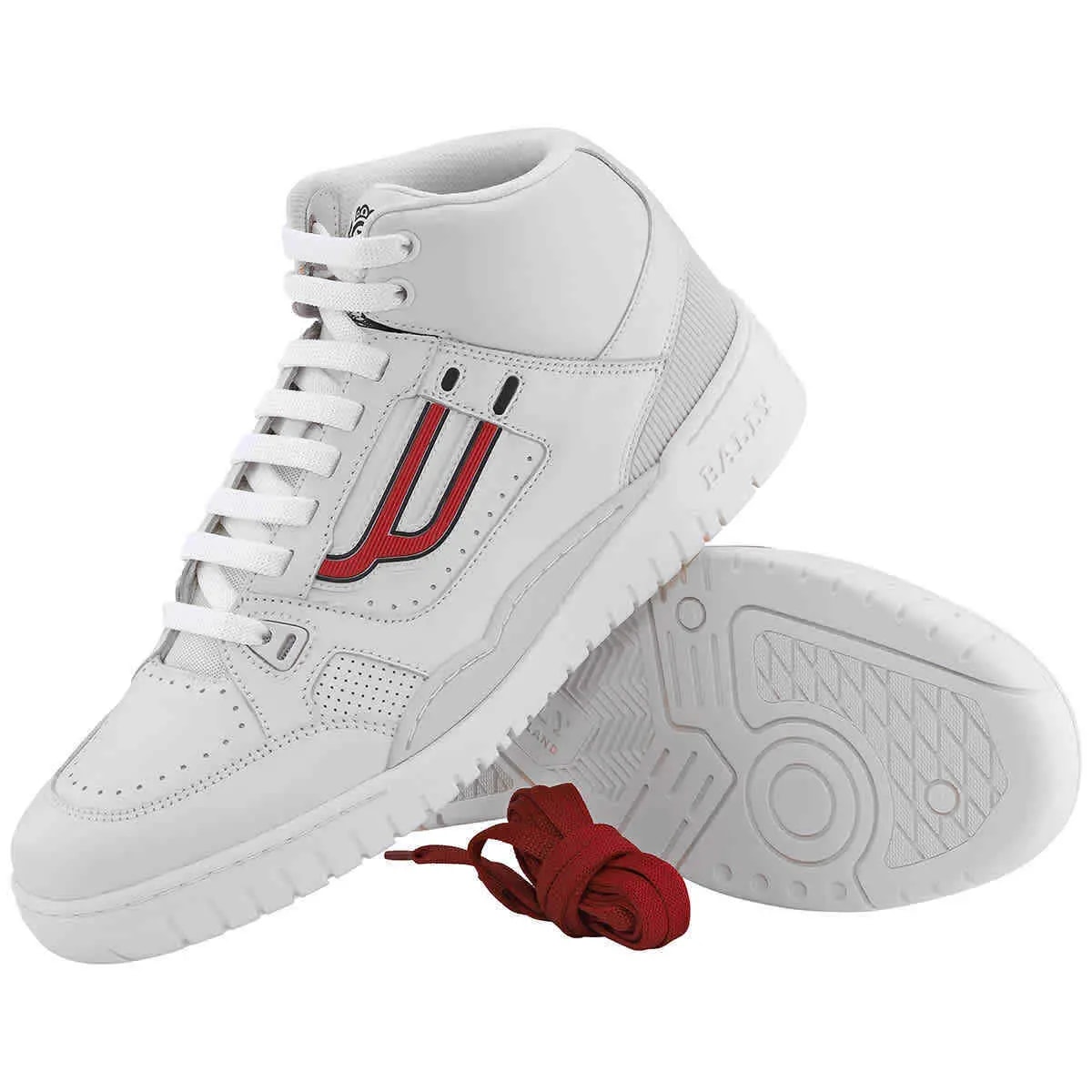 Giày Bally Kuba Champion King Leather High-Top 'White' 6228501 — ảnh 2