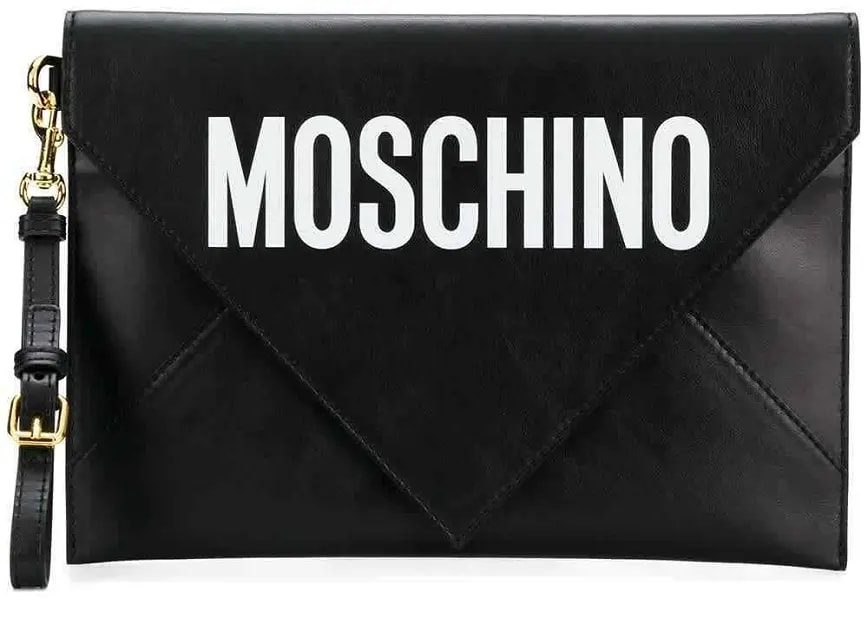 Túi Moschino Ladies Black Leather Envelope 'Black' A841480011555 — kich-thuoc: lien-he-order