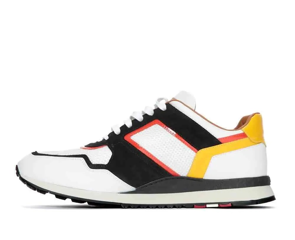 Giày Bally Astreo Leather And Mesh Running Sneakers 'White' 6220430 — ảnh 2