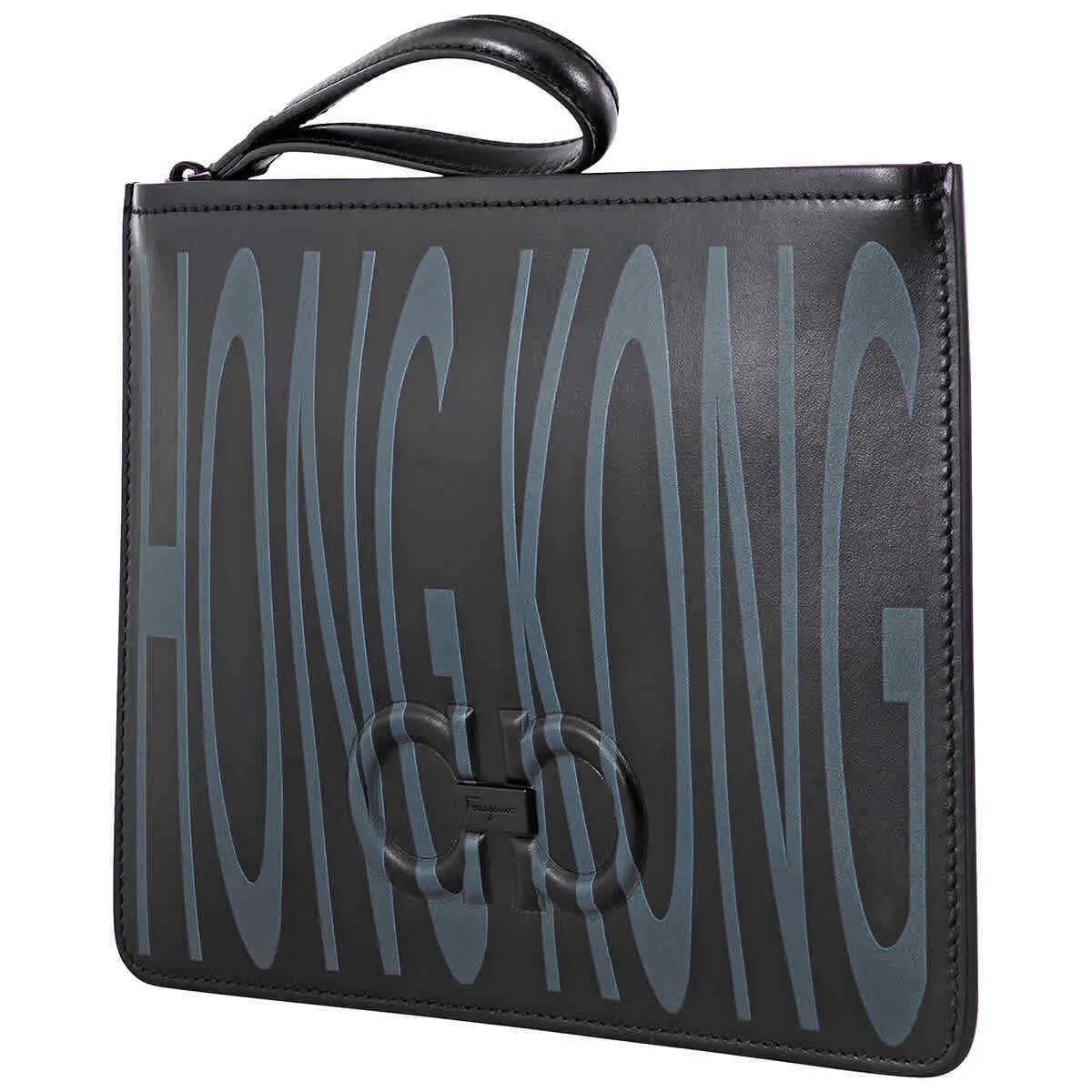Ví Salvatore Ferragamo Hong Kong Logo Print Gancini 'Black' 24A273-714755 — ảnh 5