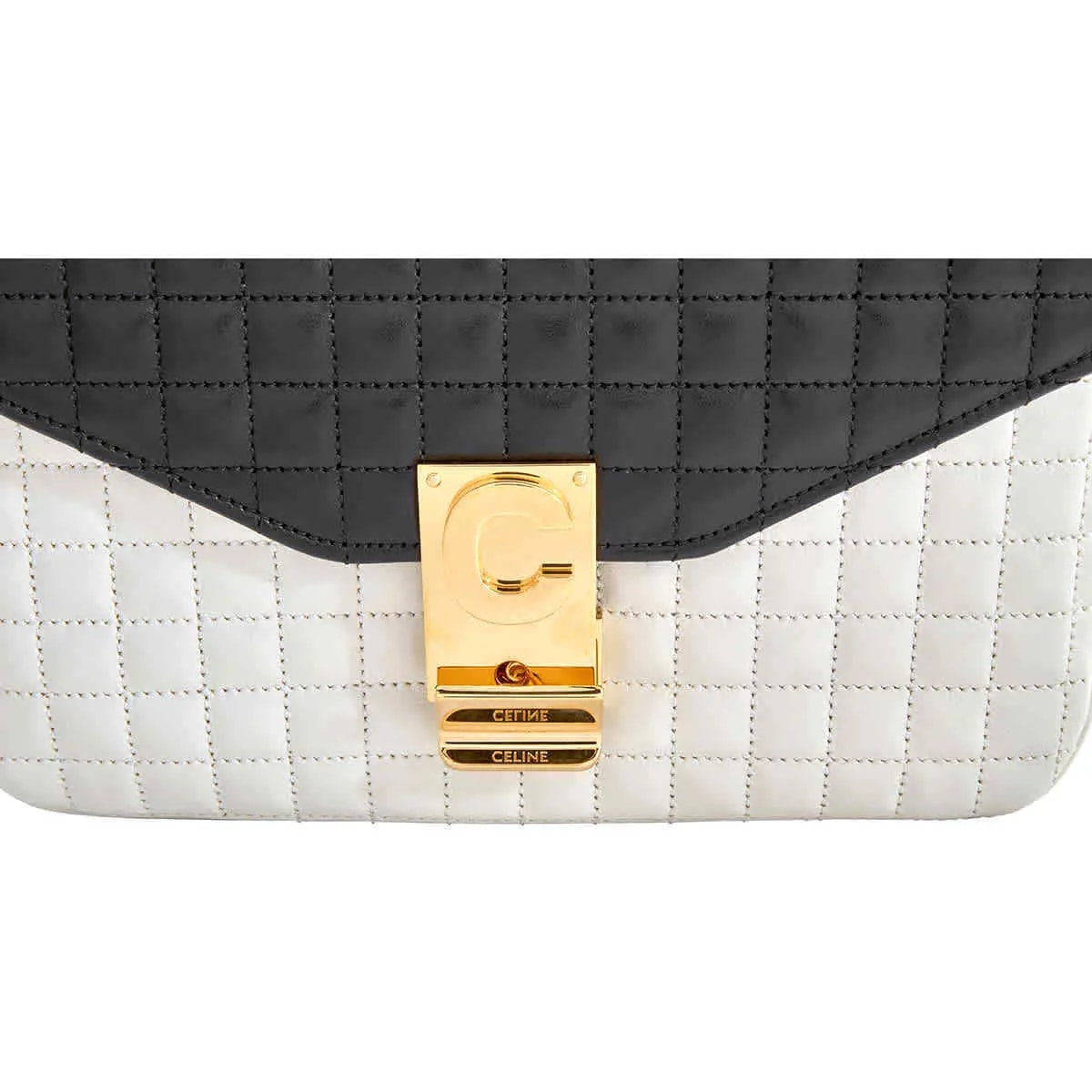 Túi Celine Medium C In Quilted Calfskin 'Black White' 187253BFD-01WB — ảnh 4