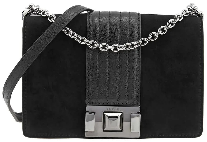 Túi Furla Mimi Mini Suede And Leather Crossbody 'Nero' 1033426 — kich-thuoc: lien-he-order