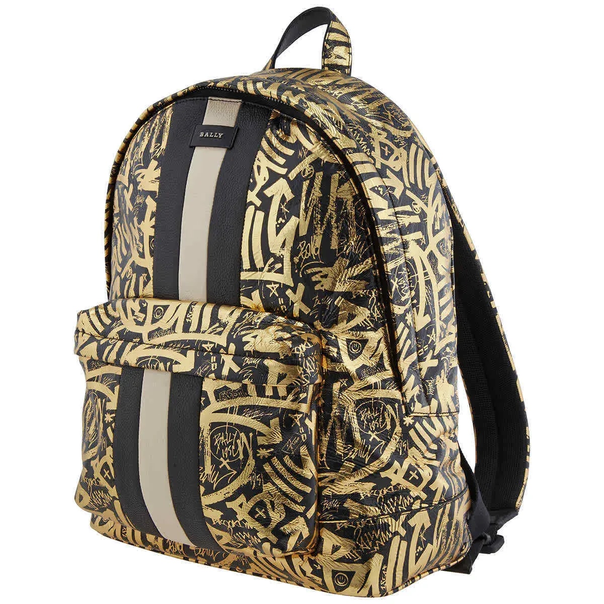 Balo Bally Hingis Graffiti Print Leather 'Black Gold' HINGIS-SURV-08 — ảnh 5