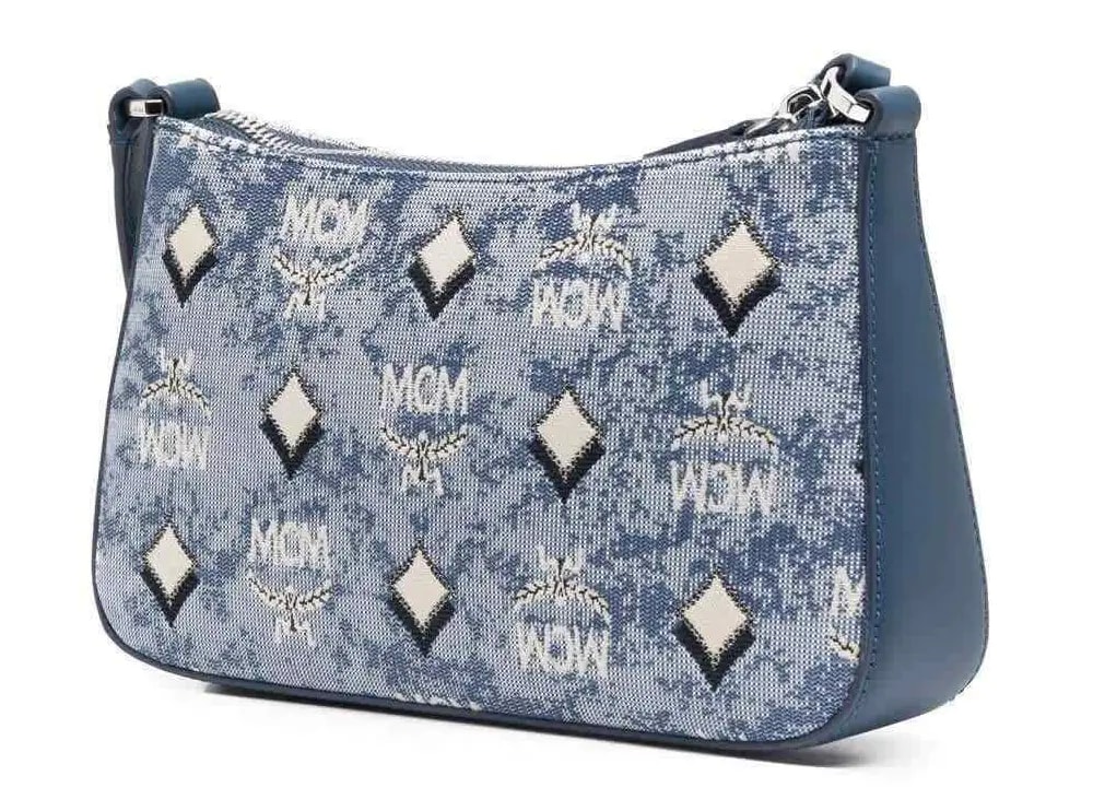 Túi MCM Ladies Vintage Jacquard Monogram 'Blue' MWSBATQ01LU — ảnh 4
