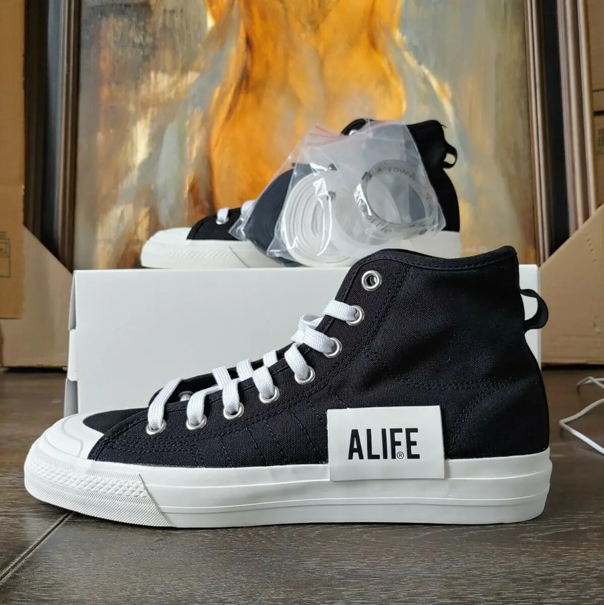 Giày Adidas ALIFE x Nizza High 'Black' FX2623 — ảnh 4