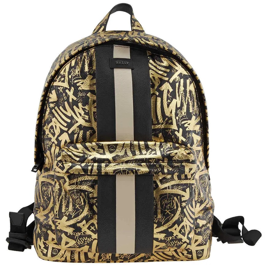 Balo Bally Hingis Graffiti Print Leather 'Black Gold' HINGIS-SURV-08 — kich-thuoc: lien-he-order
