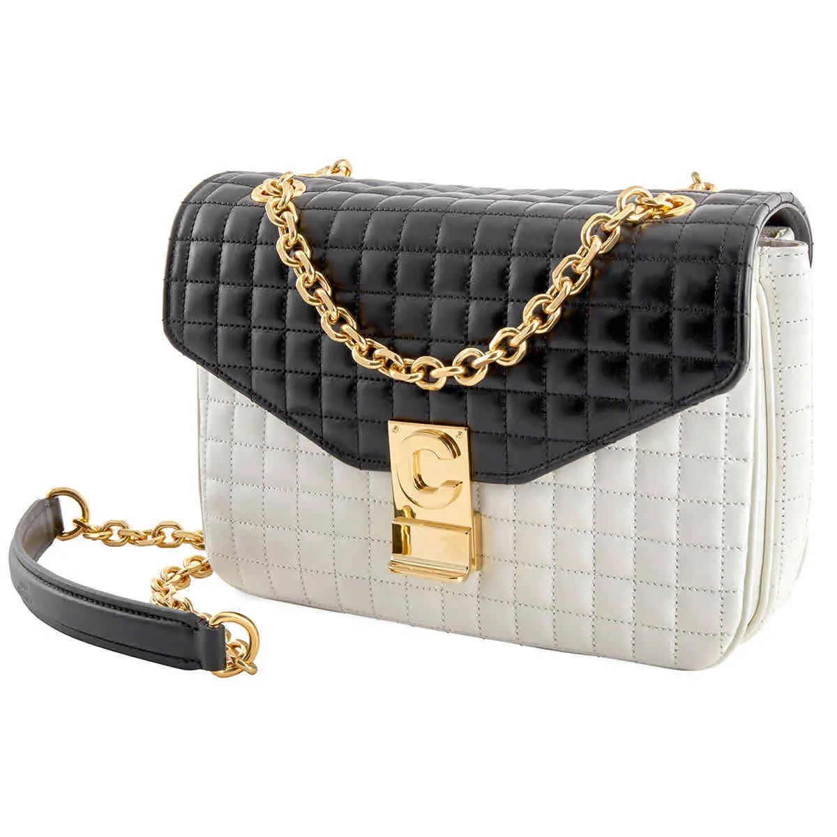 Túi Celine Medium C In Quilted Calfskin 'Black White' 187253BFD-01WB — ảnh 2