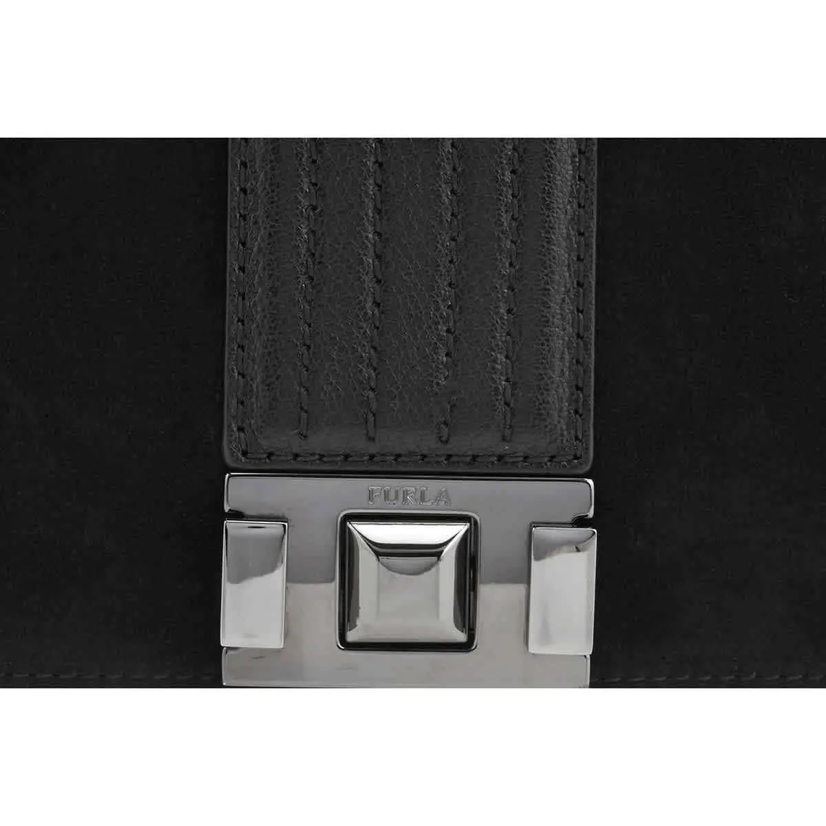 Túi Furla Mimi Mini Suede And Leather Crossbody 'Nero' 1033426 — ảnh 3