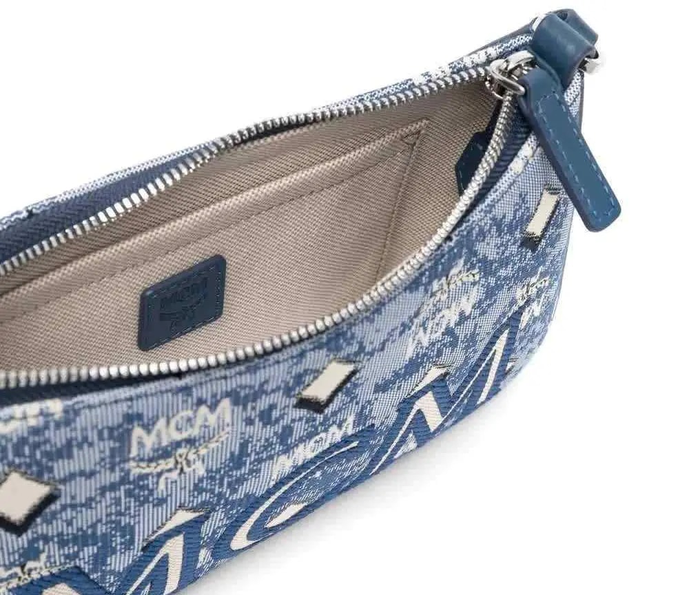 Túi MCM Ladies Vintage Jacquard Monogram 'Blue' MWSBATQ01LU — ảnh 3