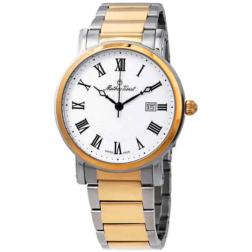 Đồng Hồ Mathey Tissot City Metal 'White' HB611251MBR — kich-thuoc: 42mm
