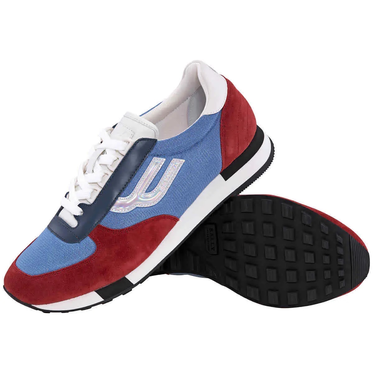 Giày Bally Cotton And Suede Gavino Low-Top 'Blue Red' 6228470 — ảnh 2