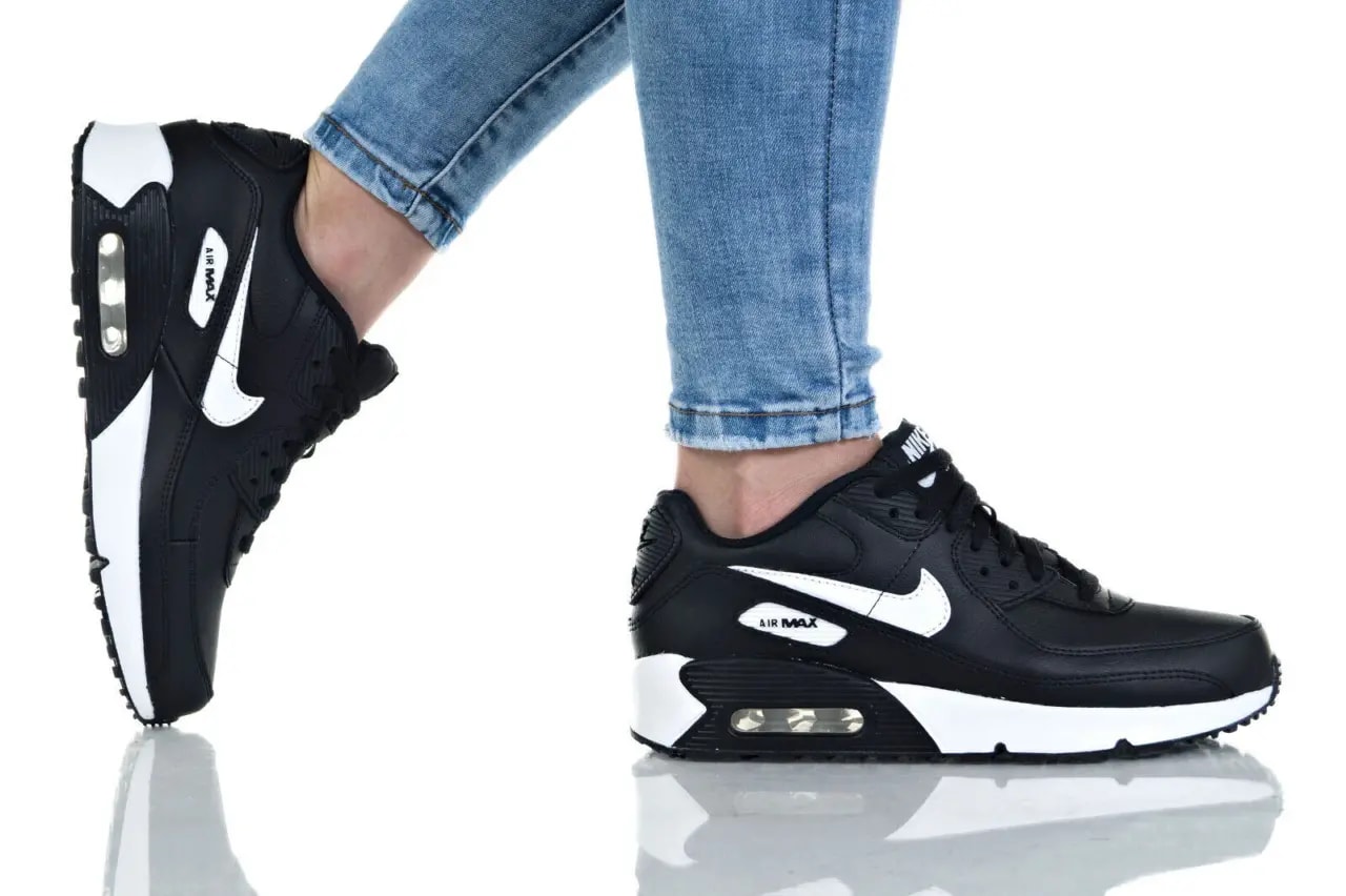 Giày Nike Air Max 90 GS 'Black White' CD6864-010 — ảnh 3