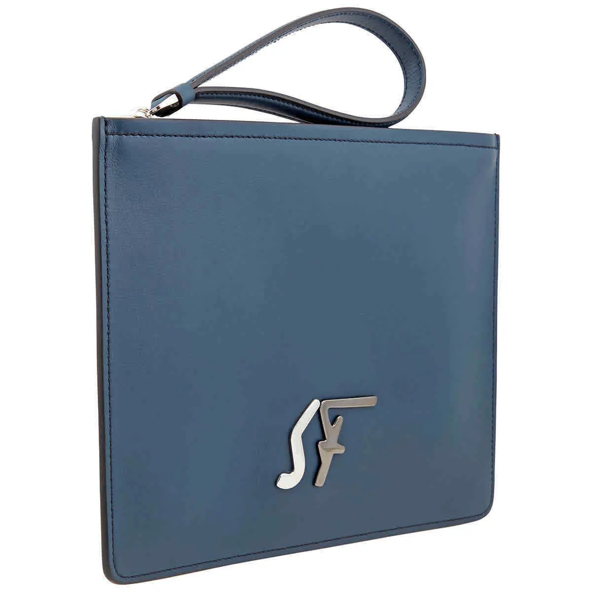 Ví Salvatore Ferragamo Firenze Logo 'Blue' 24A341-723805 — ảnh 4