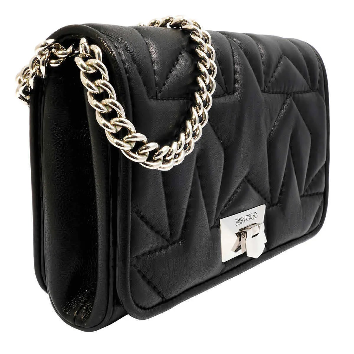 Ví Jimmy Choo Helia Quilted 'Black' 191-HELIA-CLUTCH-TMN — ảnh 3