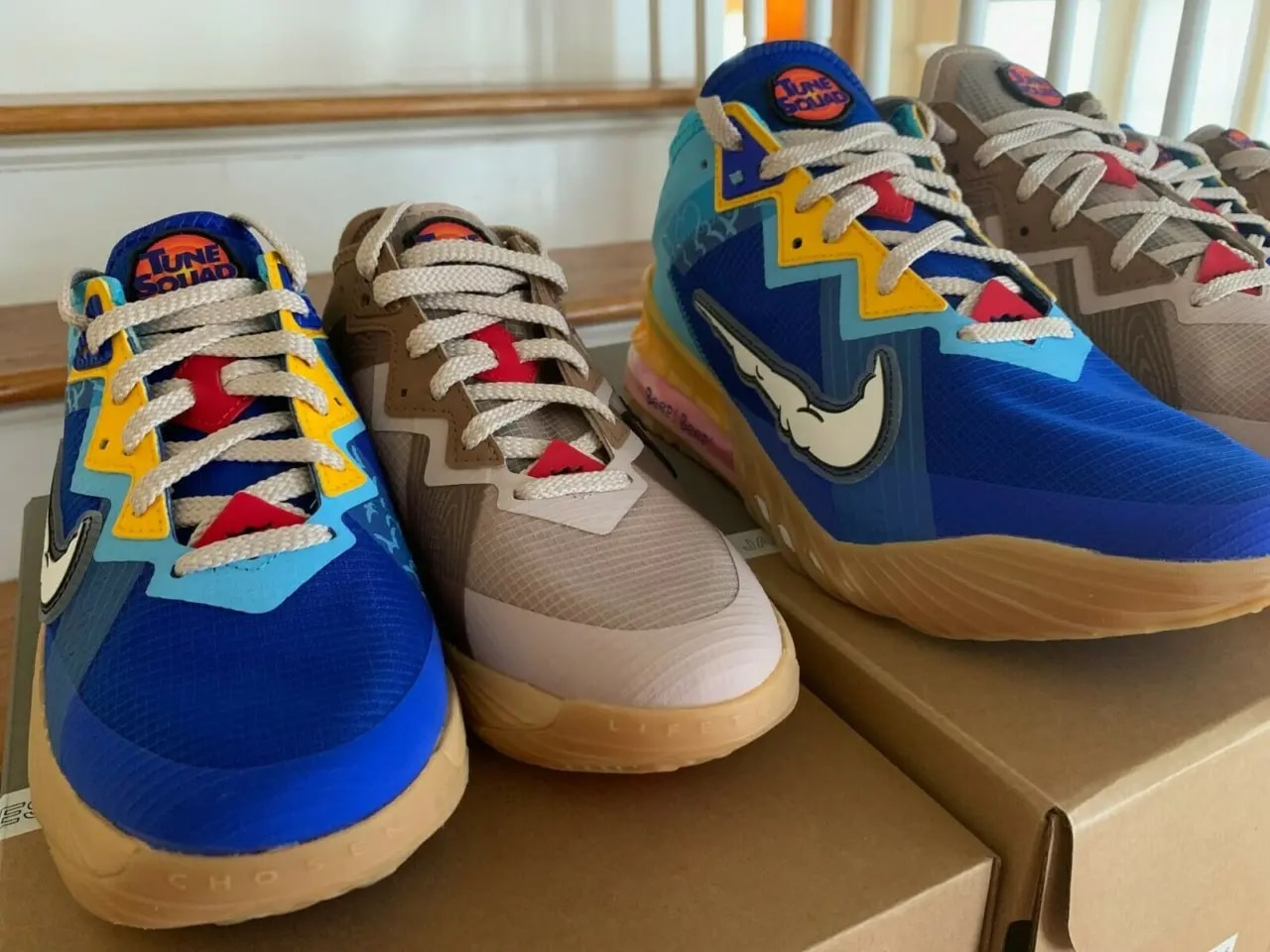Giày Nike Space Jam x LeBron 18 Low GS 'Wile E. x Roadrunner' DJ3760-401 — ảnh 5