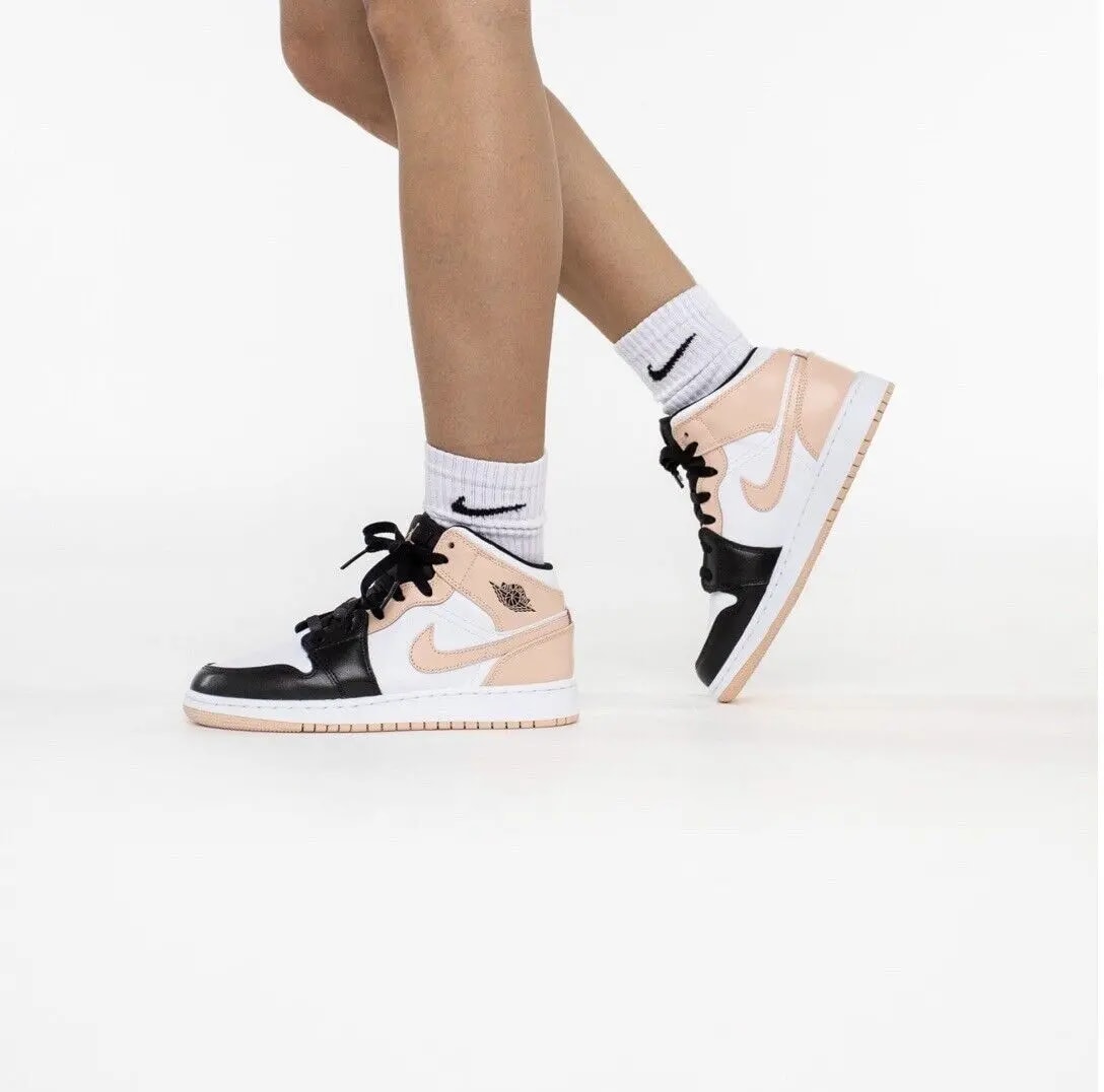 Giày Nike Air Jordan 1 Mid GS 'Crimson Tint' 554725-133 — ảnh 2