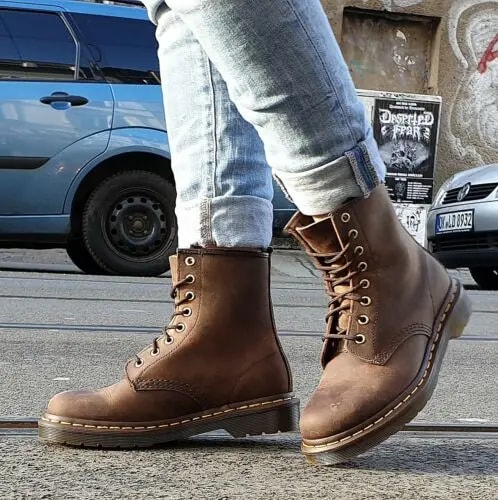 Giày Dr. Martens 1460 Dark Brown Crazy Horse Ankle Boots 11822203 — ảnh 3
