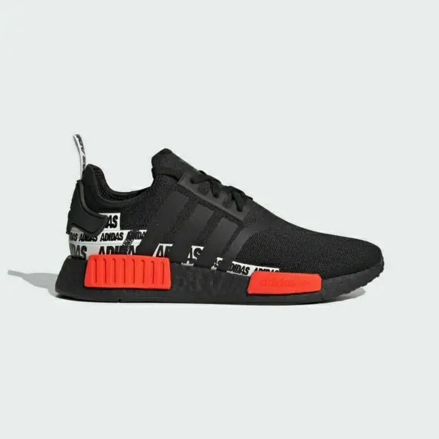 Giày Adidas NMD R1 'Wordmark Heel Stripe Black Solar Red' FX6794 — ảnh 3