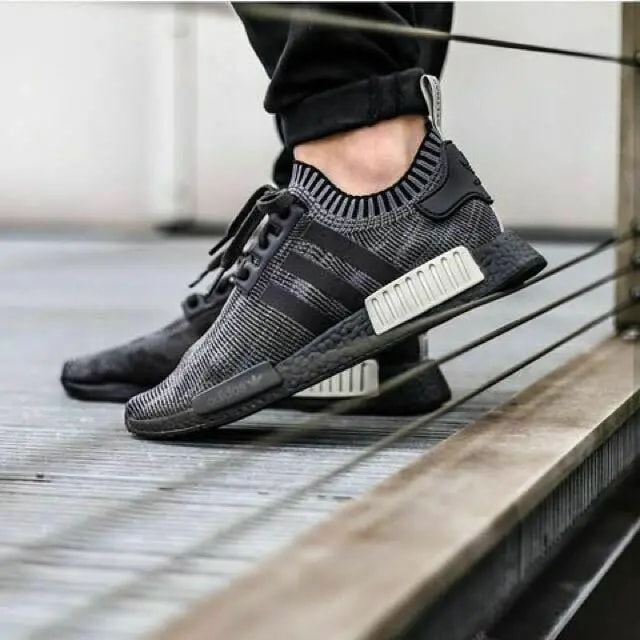 Giày Adidas NMD R1 Primeknit 'Pitch Black' AQ1248 — ảnh 2