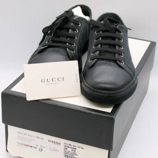 Giày Gucci GG Canvas Low 'Grey Black' 426189-KQWM0-1948 — ảnh 2